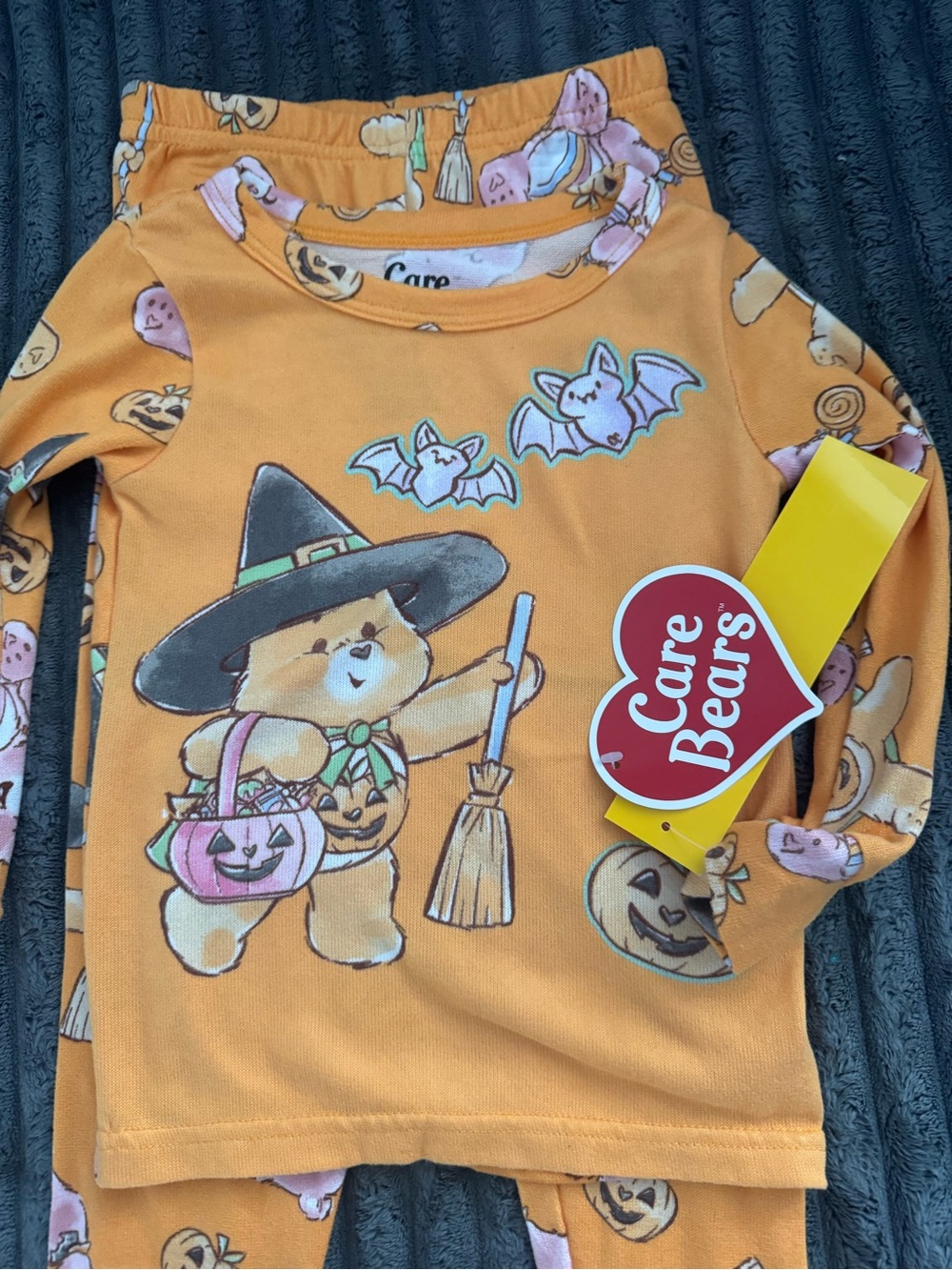 Care Bears Orange Halloween Witch Bear Pajama Top